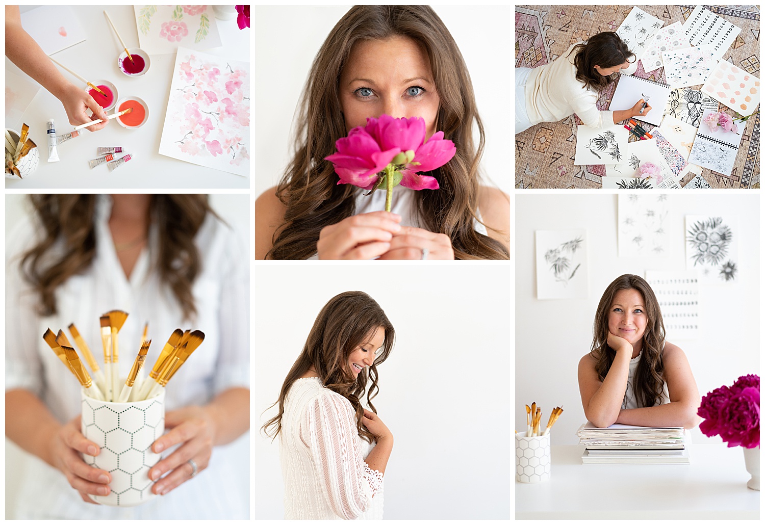 Collage of personal branding photos
