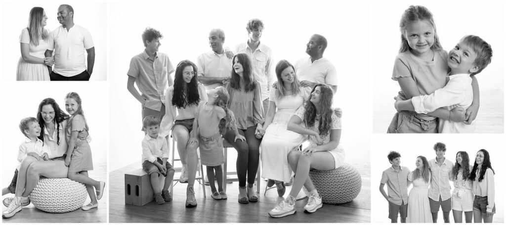 Extended family session collage