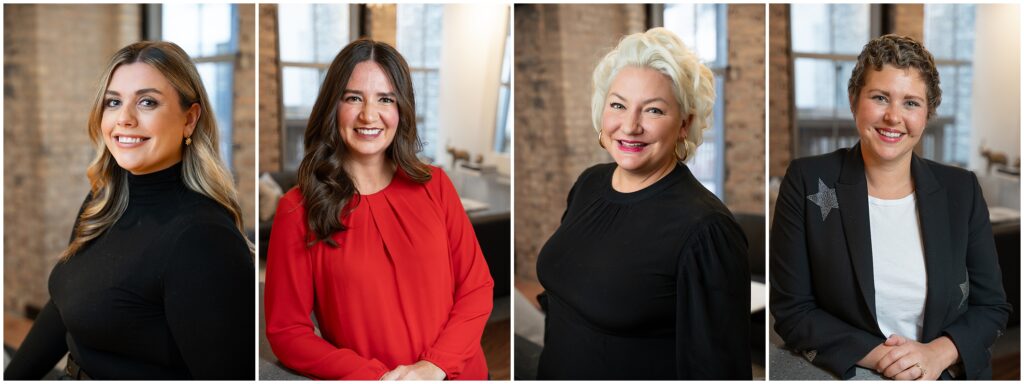 Location headshots of four women