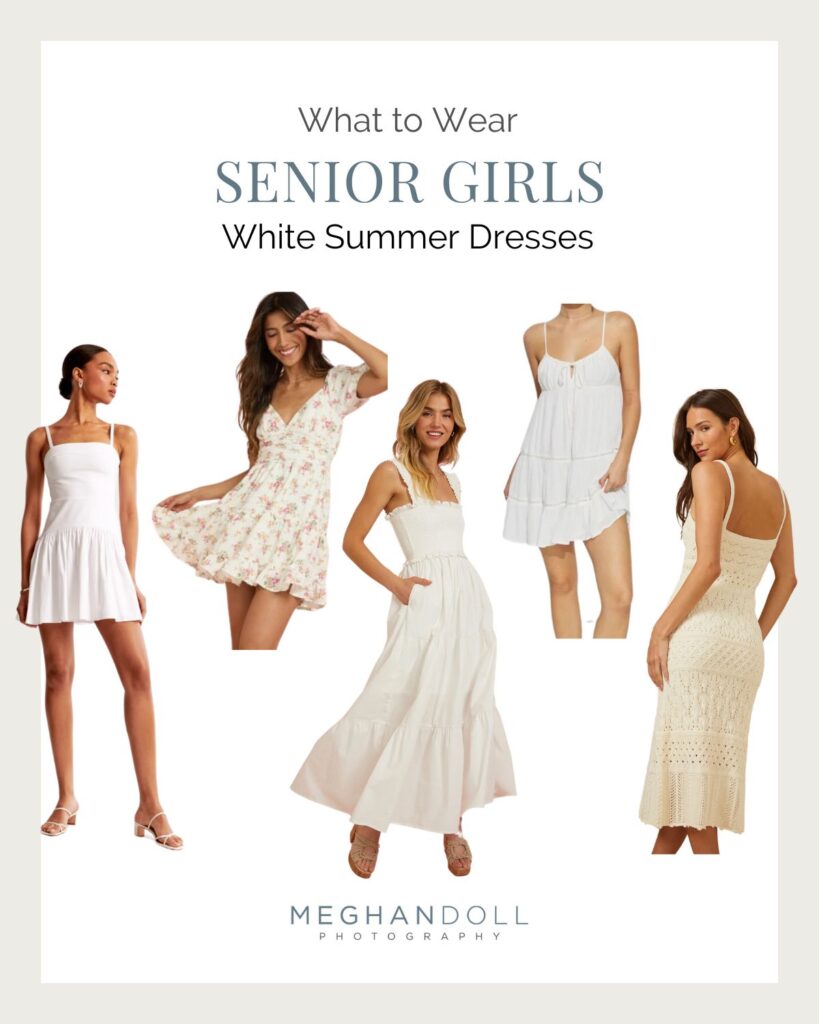 Perfect white dresses for girls senior photos