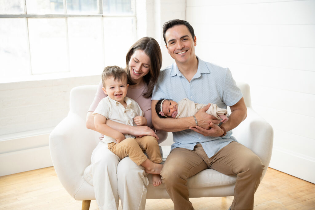 Family with Newborn and Toddler