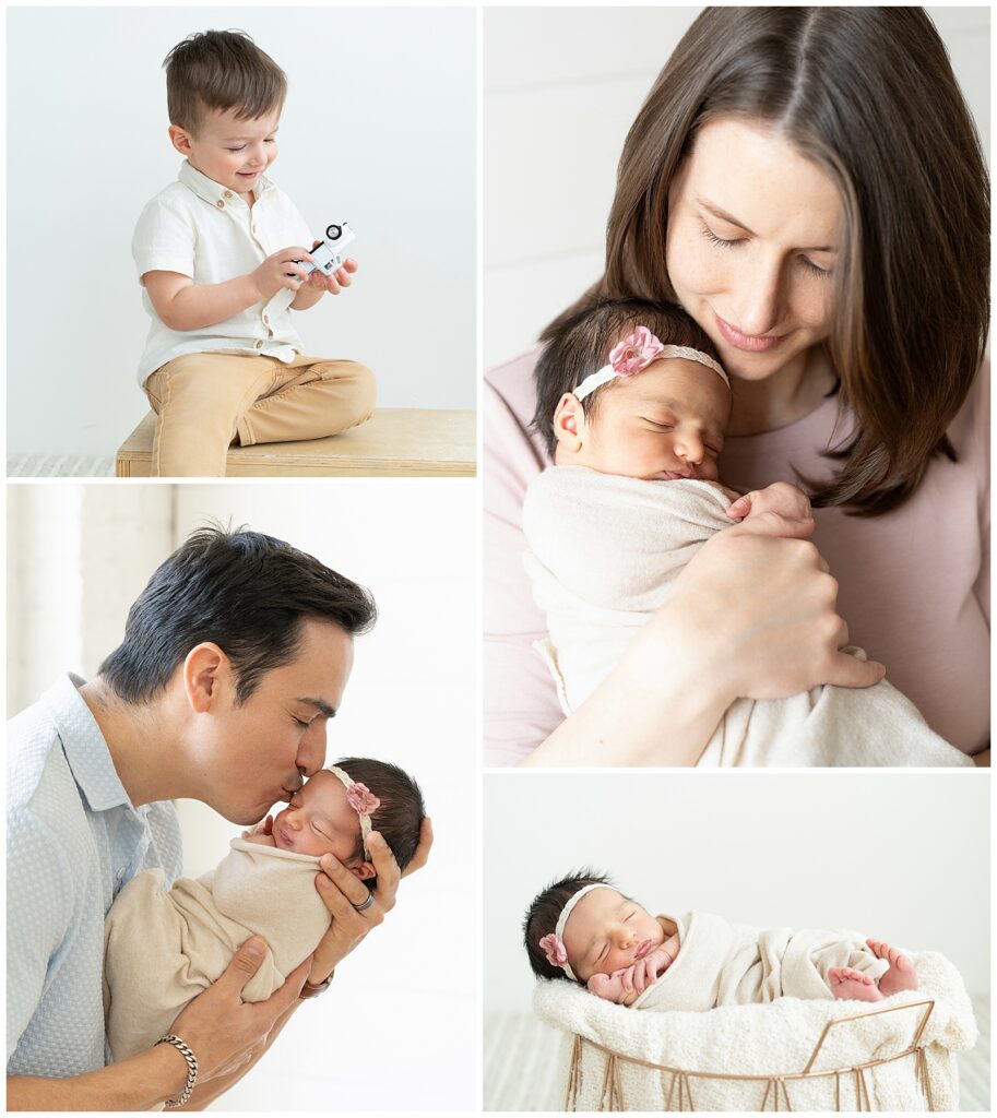 New born and family session with the family.